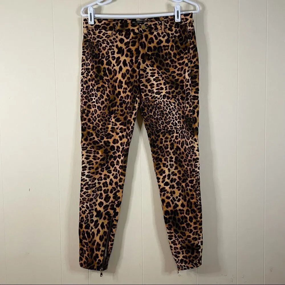 Zara Trafaluc Leopard Cheetah Print Pants